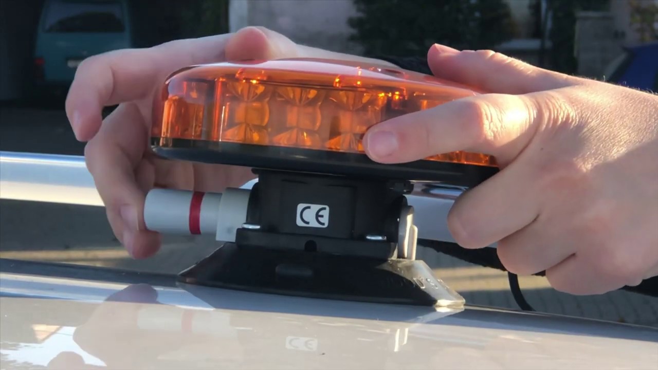 Tornado 2.0 LED Kennleuchte Vakuum Halterung für Glasdach und Dächer die nicht magnetisch sind