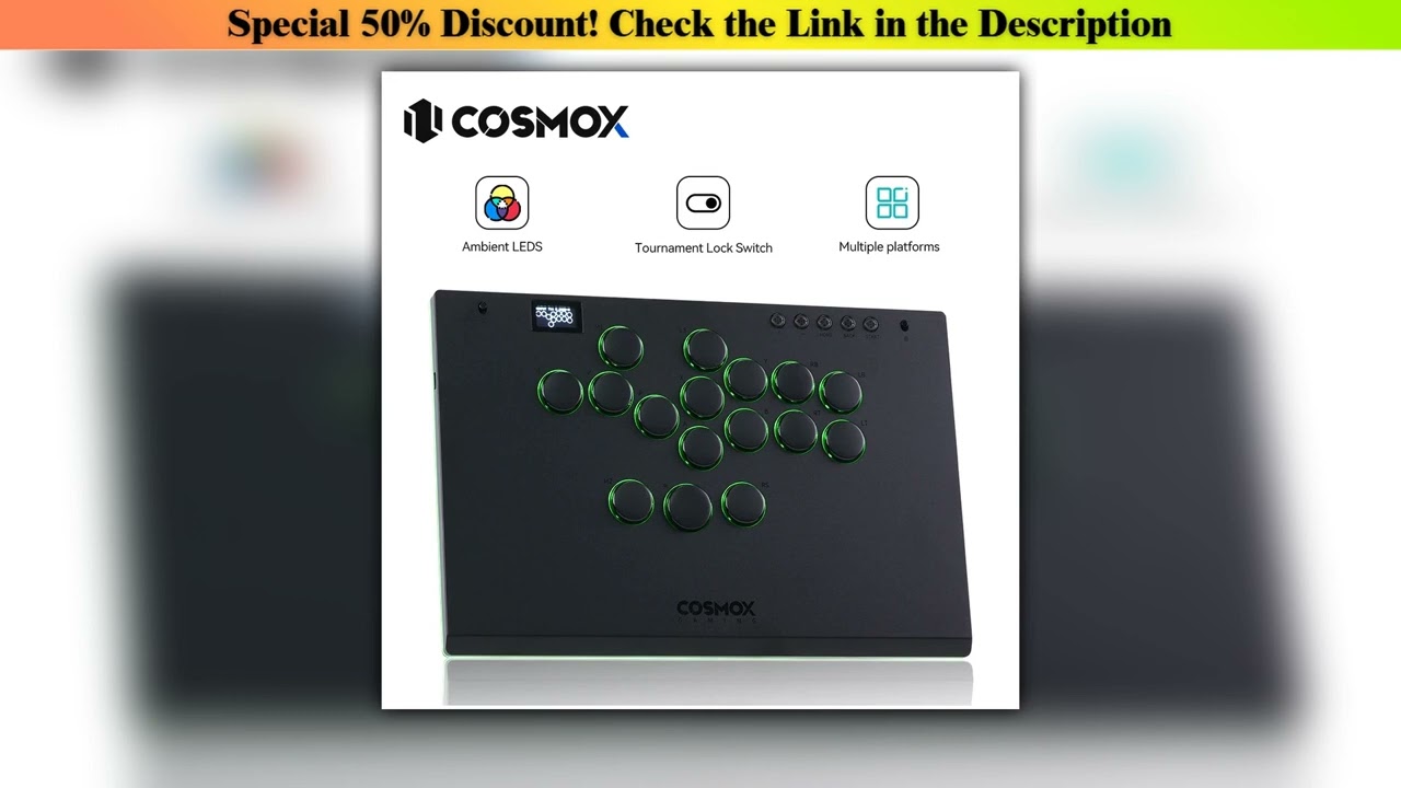 Today Only Haute42- COSMOX Arcade Fighting Gaming Joystick Hitbox For PC/ Ps4 / Ps5 Switch Steam Le