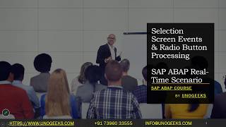 SAP ABAP Training | Selection Screen Events & Radio Button Processing | SAP ABAP Real-Time Scenario
