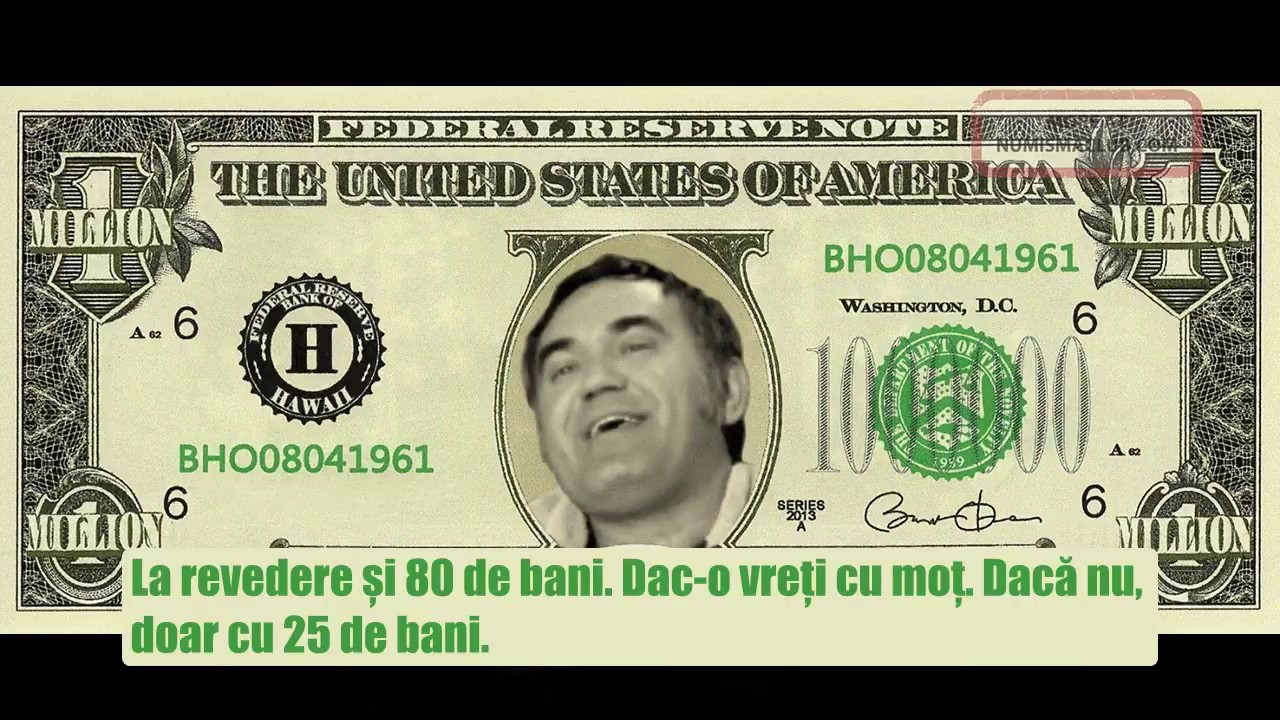 BANCNOTA DE UN MILION DE GLUME cu Dem Rădulescu 🎭 Teatru Radiofonic Subtitrat