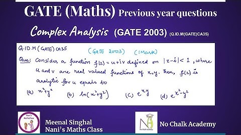 Complex Analysis, GATE 2003 Question (Q.ID.M(GATE)CA35)
