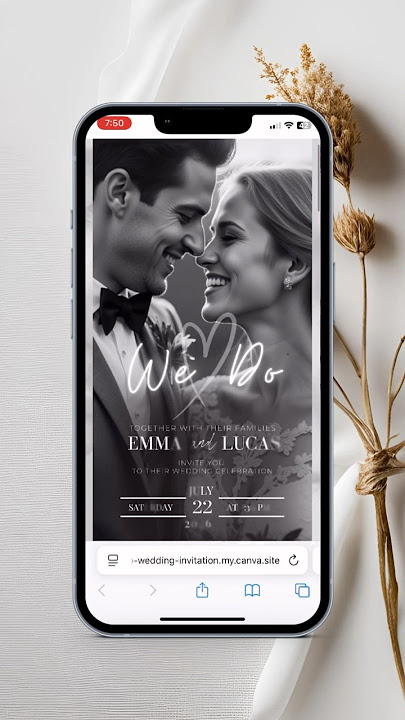 Digital Wedding Invitation with Online RSVP – Canva Template for Modern Brides & Grooms