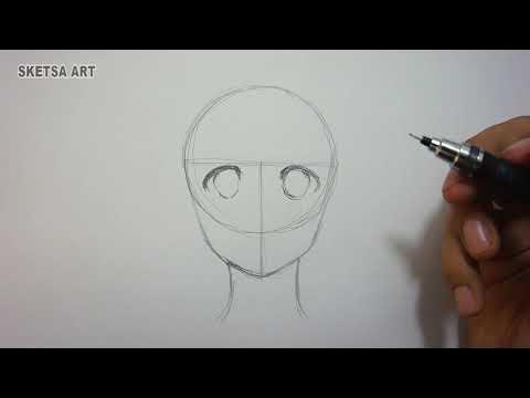 CARA MENGAMBAR KEPALA ANIME CEWEK DENGAN PROPORSI YANG IDEAL _ TUTORIAL