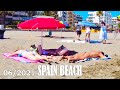 Estepona, Malaga Spain Beach Walk in June 2021 [4K]