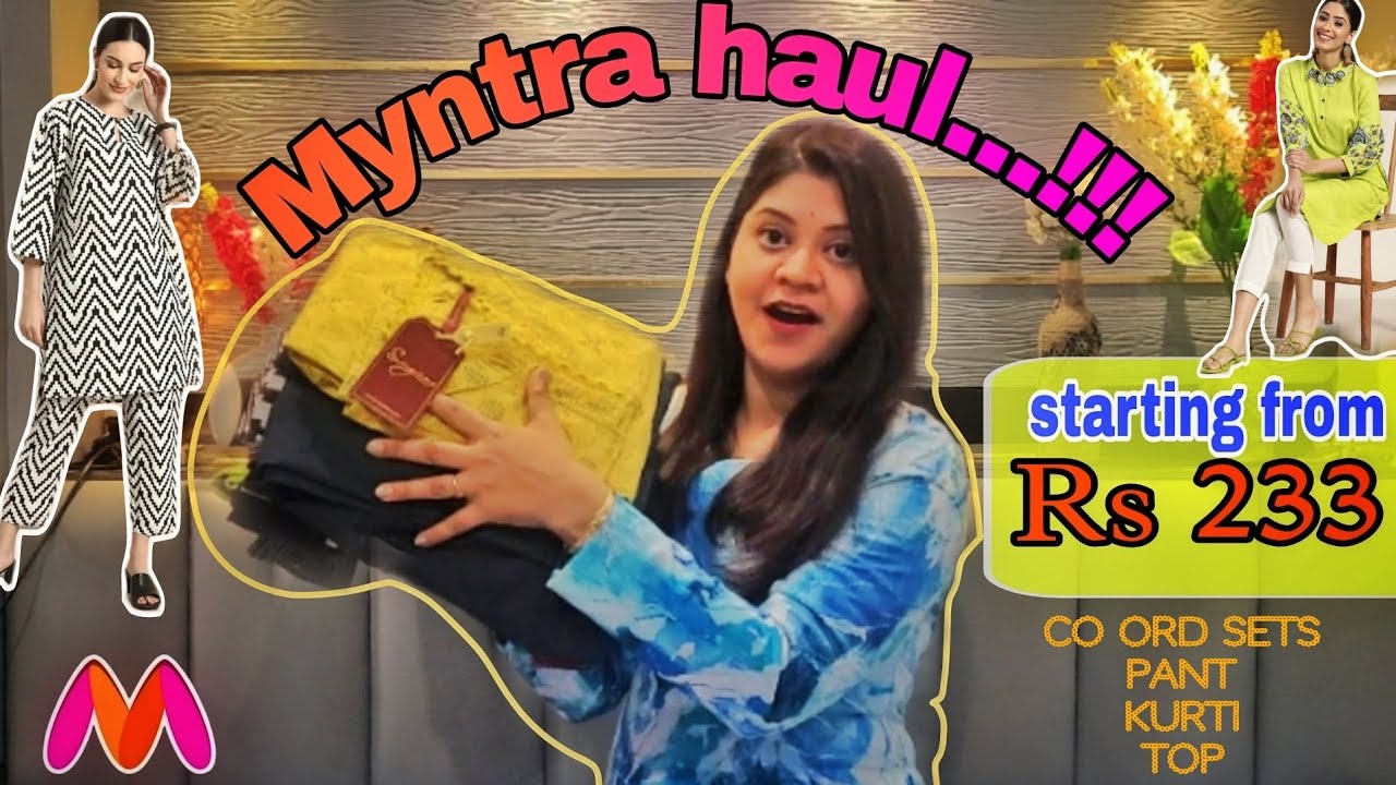 Huge Myntra haul starting from 233 Best kurti ,coord set ,tops