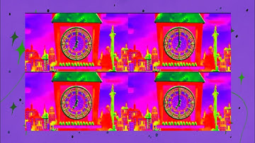 FOUR ELEPHANTS BREAK THE CLOCK IN COLOR INVERSION+LAYOUT EFFECTS||HICKORY-DICKORY DOCK