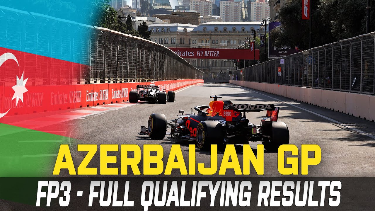 F1 Baku 2021 FP3 - qualifying results Azerbaijan Grand Prix