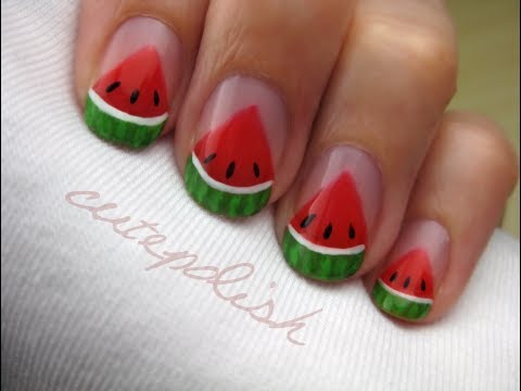 Watermelon Nails by @SoNailicious - SoNailicious