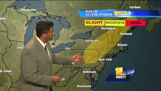 Hot, humid air here for one more day; Storms possible