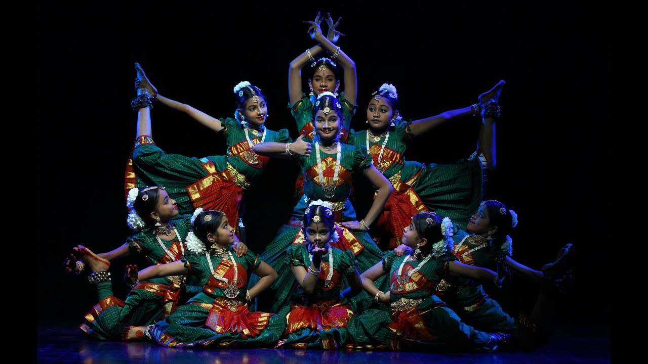 Traditional Shanmukha Kouthavam Group presentation with 9 dancers   Sridevi Nrithyalaya