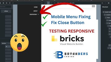 Mobile Responsive Testing of Nav Nestable Elements Using Bricks Builder #bryanDevs #bricksbuilder