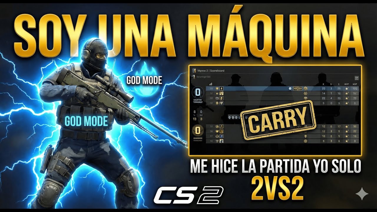 Soy una MÁQUINA: Me hice la partida yo solo (CS2 2vs2)