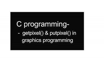 getpixel and putpixel in graphics programming-SAWIK