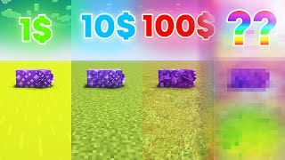 MINECRAFT $0 VS $10 VS $50 VS $100 VS $250 AMETHYST MINECRAFT $0 VS $10 VS $50 VS $100 VS $250 AMETHYST