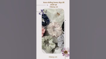 Scrunchies cột tóc Classy , buộc tóc sợi lưới, họa tiết ánh sao, nhiều màu thanh lịch PK1023