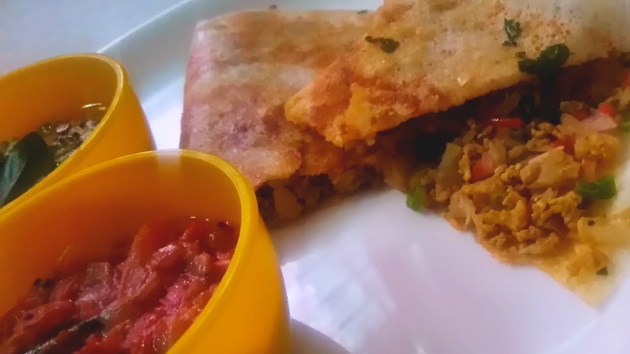 Cauliflower Dosa Cauliflower Egg Masala Roast Dosa YouTube