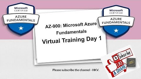 Microsoft Azure Virtual Training Day Fundamentals   Part 01  @hkv707