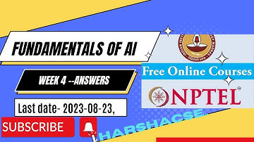 fundamentals of artificial intelligence nptel swayam week4 assignment answers #nptel #harshacse