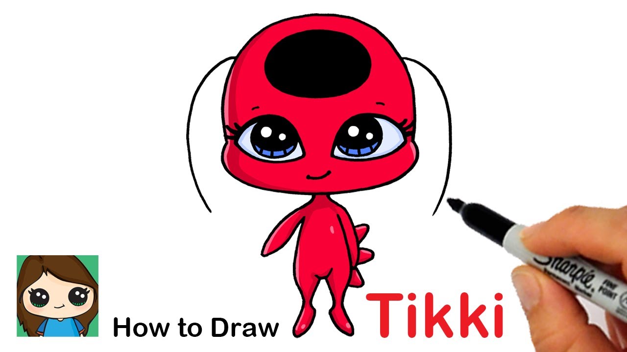 How To Draw Miraculous Ladybug Kwami Tikki Easy