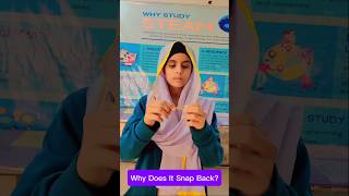 Why a Rubber Band Pulls Back? Hooke’s Law Explained 🔥 #ScienceShorts #STEAMEducation