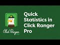 Quick Statistics in Click Ranger Pro