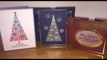 Reverse gate fold cards and others featuring the Snowflake Showcase products from Stampin Up