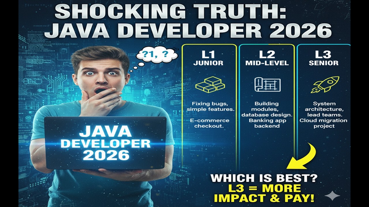 2. java development process - youtube Images High... Become JAVA Developer in 2026 | Level Roles Explanation | L1, L2 vs L3 ...