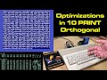 Size Optimizing Tricks in 10 PRINT Orthogonal for Commodore 64