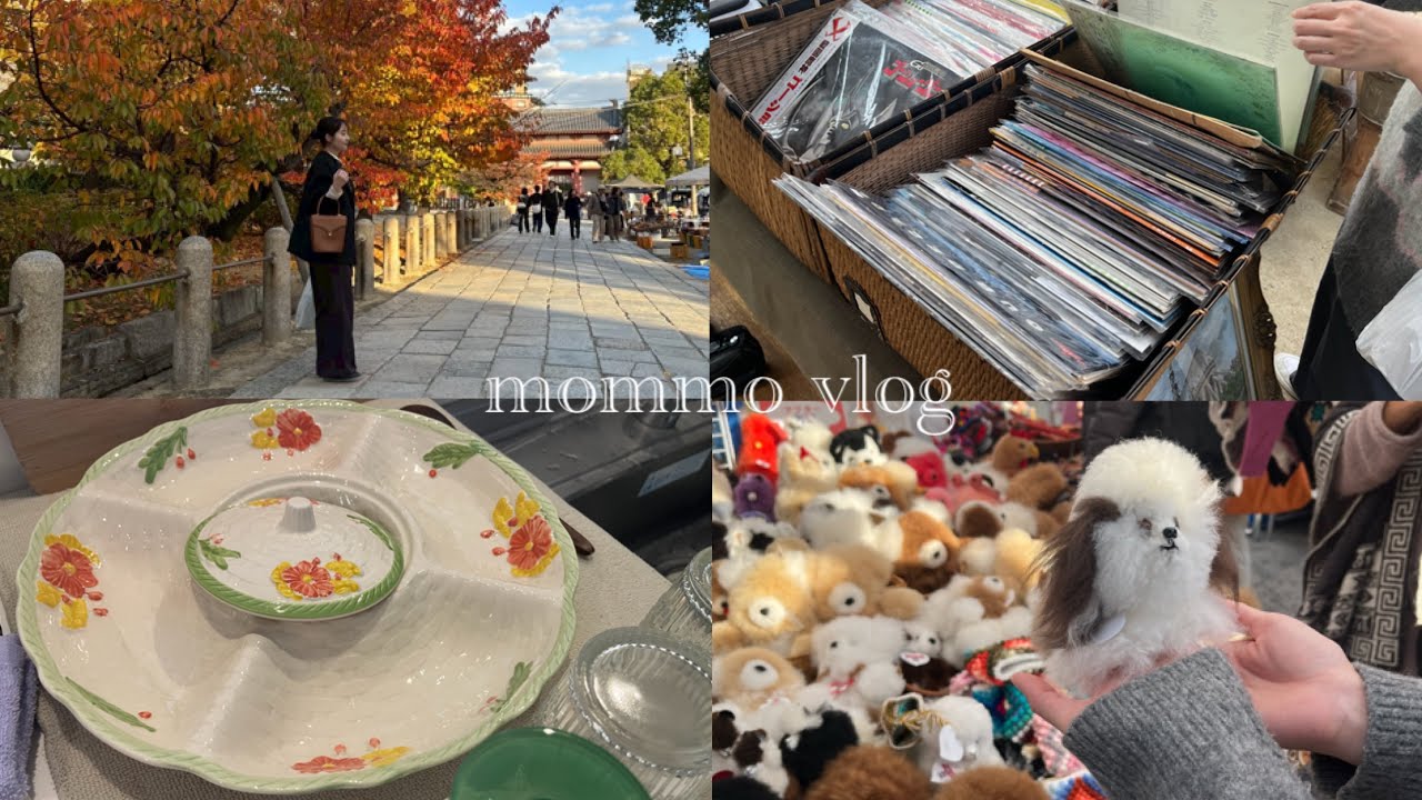 大阪天王寺蚤の市へ行くvlog🫜その他の日常も記録