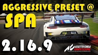 SPA HOTLAP AGGRESSIVE PRESET | 2:16.9 | Assetto Corsa Competizione | Porsche 911 GT3R