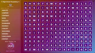 High School Word Search 🧠 Can You Find All 12 Hidden Words