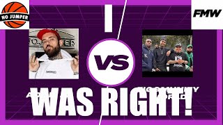 I WAS RIGHT ABOUT CUHMUNITY/BACK ON FIGG vs NO JUMPER!