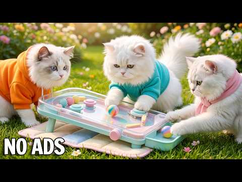 12 HOURS Peaceful Cat Music 🐱🦋 Anxiety Relief Sleep Sounds for Calm & Happy Cats 🌿 No Ads