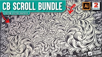 PART 1 | Hand Drawn Vector Scroll Bundle for Laser Engraving by Fragout Firearms