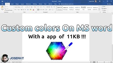 Use Custom Colors on Microsoft Word