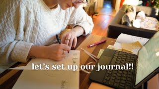 setting up my 2024 bullet journal, reading updates + chatting || journaling vlog