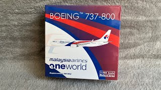 Malaysia Airlines Boeing 737-800 1:400 unboxing phoenix “One World” Livery