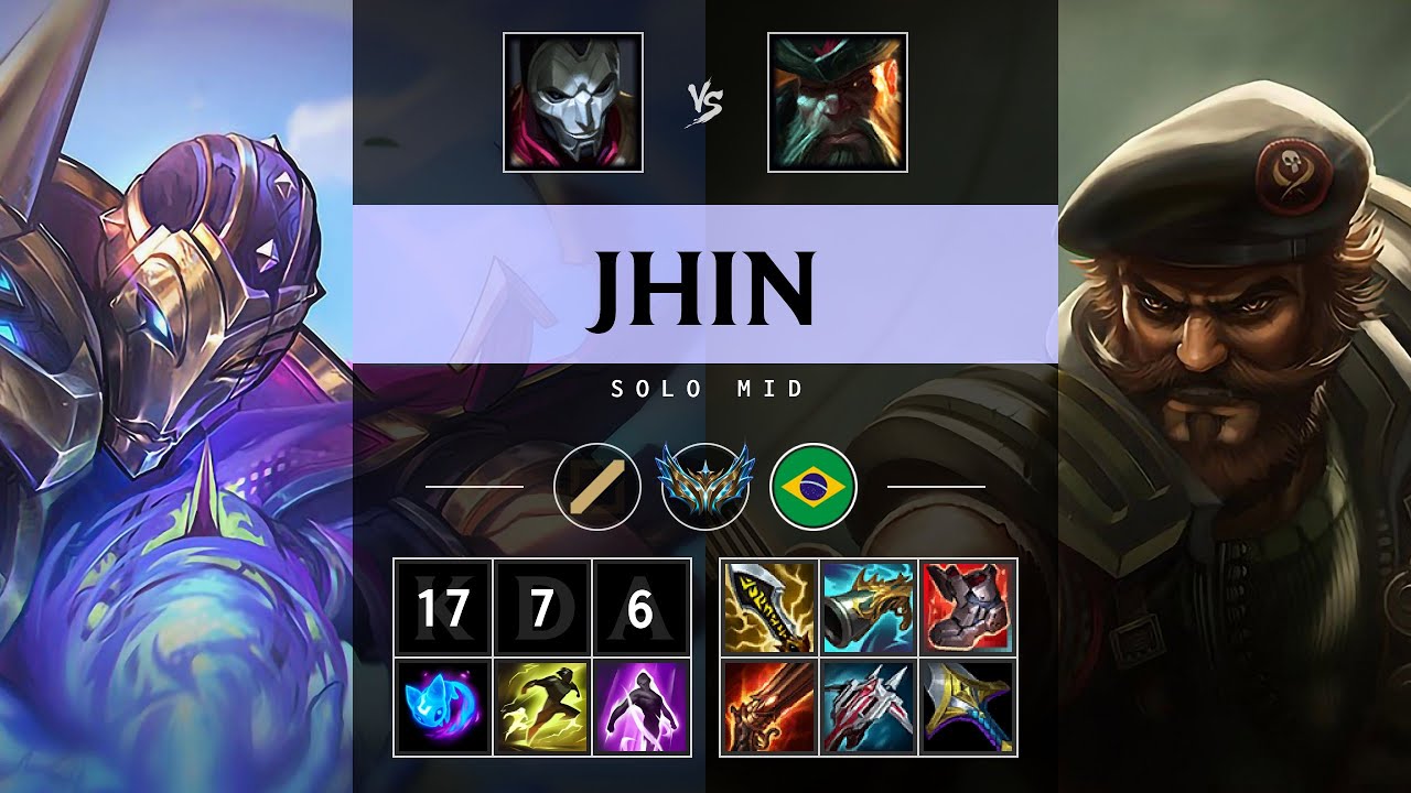 Jhin Mid vs Gangplank - BR Challenger Patch 25.12