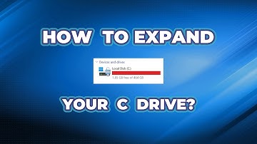 How to extend your C Drive?
