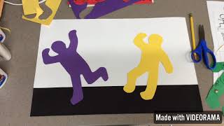 3rd Grade Keith Haring Complementary color paper