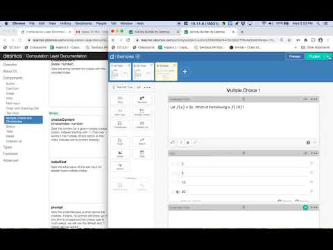 For Teachers - Creating Self Checking Multiple Choice Questions on Desmos Activity Builder