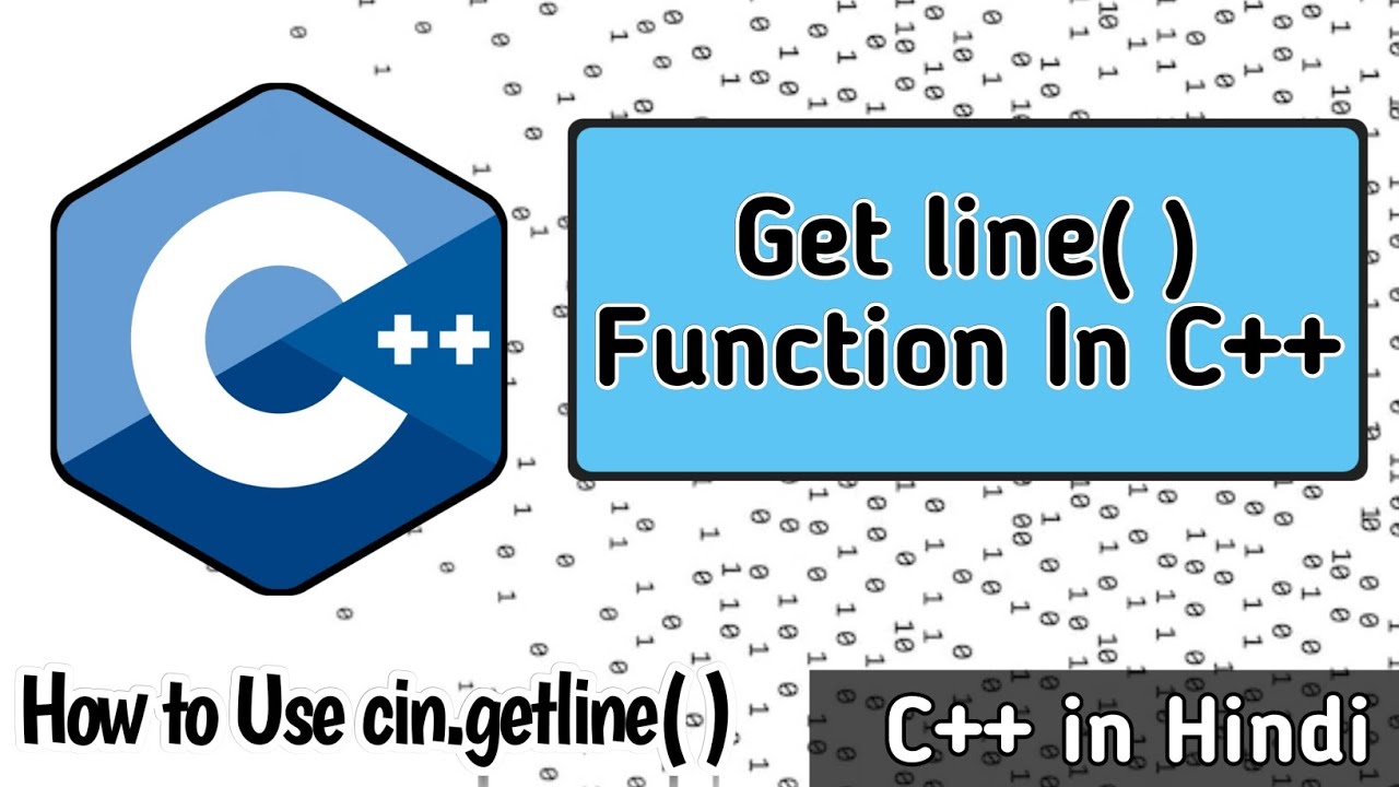 Get line Function in C++ in Hindi | cin.get line( ) | C++ Lecture in ...