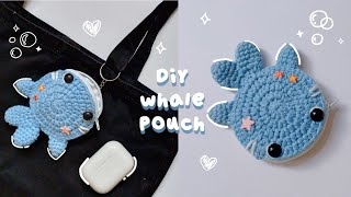  Crochet Whale Pouch Tutorial | Ocean (Bag) Charm 