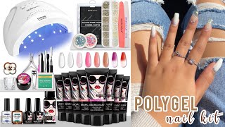 how to do polygel nails at home! 💅✨*using Morovan polygel nail kit from amazon*