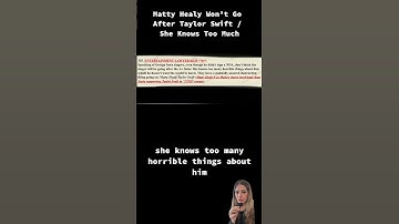 Matty Healy Won’t Go After Taylor Swift / She Knows Too Much #taylorswift #blinditem