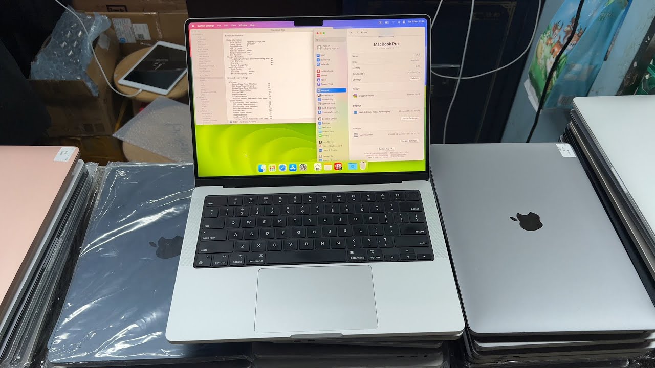 2023 MacBook Pro M3 8GB RAM 512GB Storage 14 inch, 96% battery 