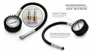 TireTek Flexi-Pro Heavy Duty Tyre Pressure Gauge for Car & Motorbike - UK & Europe