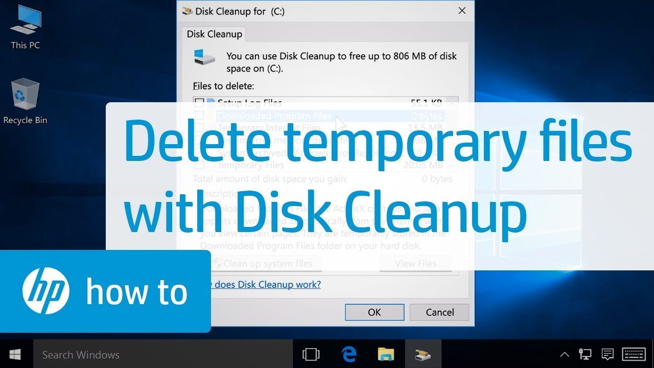 How To Delete Temporary Files and Free Disk Cleanup  in windows 10
