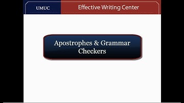 Apostrophe Errors and Grammar Checkers