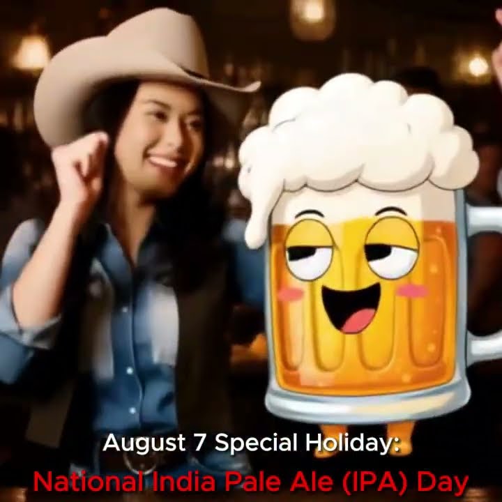 August 7 Special Holiday: National India Pale Ale Day #nationalindiapalealeday #ai #reels